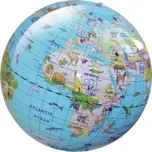 CALY Nafukovací glóbus se zvířaty 30 cm