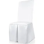 PartyDeco Matný potah na židli bílý