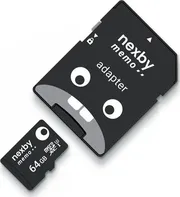 Nexby microSDXC 64 GB Class 10 UHS-I U3 + adaptér