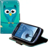Kwmobile Flipové pouzdro pro Samsung S3 Mini i8190 Night Owl modré