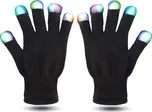 LED Svítící rukavice černé