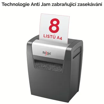 papír a sponky skartovačka Rexel Momentum X308