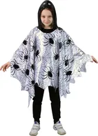 Rappa Dětský plášť pavouk s kapucí bílý/černý 104-150 cm