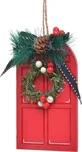 Vánoční dekorace dveře s věnečkem…