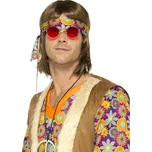 Smiffys Hippie brýle lenonky červené