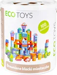 EcoToys Dřevěné naučné kostky město 100…