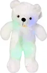 Svíticí plyšový medvídek 50 cm bílý