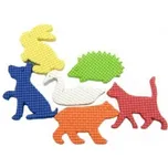 Teddies Pěnové vodolepky Zvířátka 6 ks