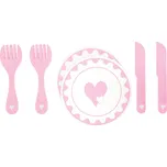 Small Foot Dřevěný set nádobí srdce 6 ks