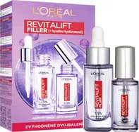 L'Oréal Paris Revitalift Filler rozjasňující oční sérum s kyselinou hyaluronovou 20 ml + Sérum proti vráskám s kyselinou hyaluronovou 30 ml
