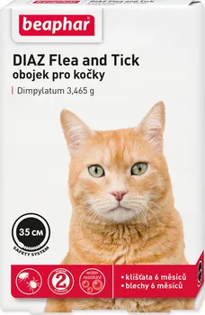 Antiparazitní obojek pro kočky Beaphar DIAZ 35 cm