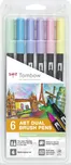 Tombow ABT Dual Brush Pens 6 ks pastel