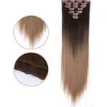 Clip in vlasy 45 cm 7 pásů světle hnědé…
