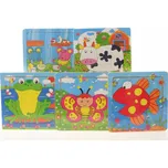 Dřevěné puzzle 15 x 15 cm zvířátka mix…