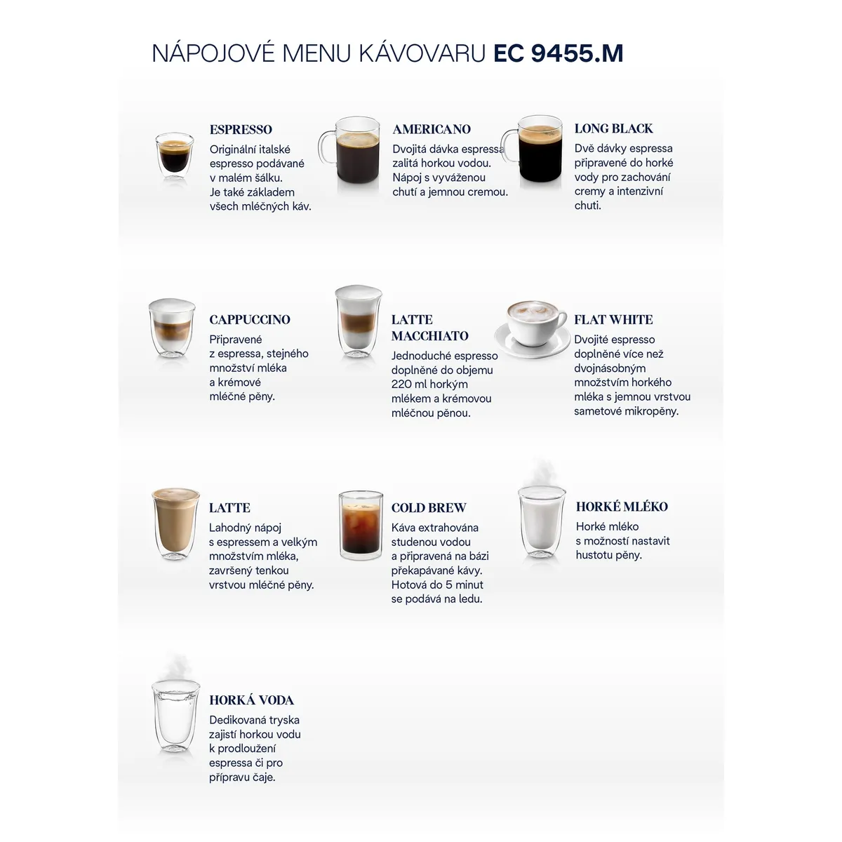 menu De'Longhi La Specialista Touch EC9455.M