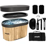 VirtuFit Oval Ice Bath Wood Look 500 l