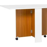 Homcom Rozkládací jídelní stůl teak/bílý