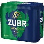 Zubr Gradus světlý ležák 12° 6x 0,5 l…