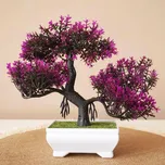 Umělá bonsai 20 x 12 x 23 cm fialová