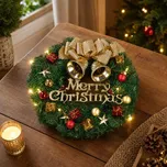 Vánoční věnec s LED osvětlením Merry…