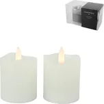 LED sloupová svíčka Lyon 8 cm 2 ks bílá