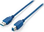 equip USB 3.0 Cable A->B M/M 1,0m, modrý