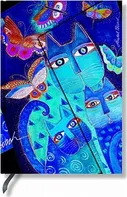 Hartley & Marks Publishers Blue cats & butterflies - zápisník linkovaný