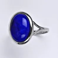 Stříbrný prsten,přírodní lazurit,lapis lazuli 14 x 10 mm, T 1454