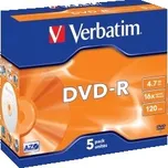 Verbatim DVD-R 4,7GB 16x silver jewel…