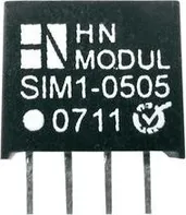 DC/DC měnič HN Power SIM1-2405-SIL4, vstup 24 V, výstup 5 V, 200 mA
