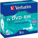 Verbatim DVD+RW 5-Pack 4,7GB 4x Jewel