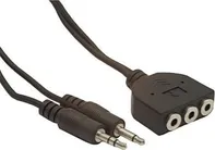 Gembird kabel audio prodlužovací 2x JACK 3.5mm samec/3x JACK 3.5mm samice, 1m