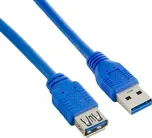 4World Kabel USB 3.0 AM-AF 1m| modrý