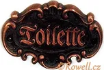 STT štítek TOILETTE-staroměď - Rowell