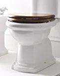 RETRO WC sedátko, polyester, ořech/bronz