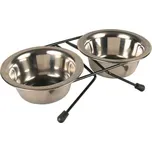 Trixie nerez stojánek + 2 misky