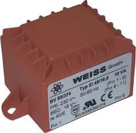 Transformátor do DPS Weiss Elektrotechnik 85/378, 10 VA, 2 x 12 V, 417 mA