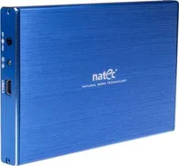 Natec RHINO LTD Externí box pro 2.5'' SATA HDD, USB 3.0, slim, hliníkový, červ.