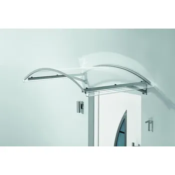 Stříška nad vchodové dveře Gutta Guttavordach BV Secco vchodová stříška 150 x 90 cm stříbrná