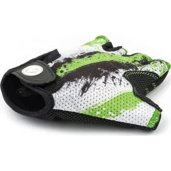 Cyklistické rukavice Author Junior X6 zelená/bílá/černá, L