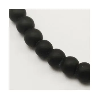 Dětské navlékací korálky Korálky pogumované 8mm 6ks černé