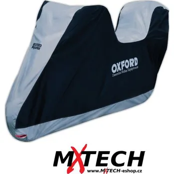 Plachta na motorové vozidlo Nepromokavá ochraná plachta OXFORD AQUATEX + MÍSTO NA KUFR vel. L (Motodoplňky, plachta na motocykl.)