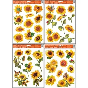 Okenní dekorace Anděl Fólie na okna slunečnice 888, 42x30cm Typ: 4