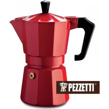 Moka konvice PEZZETTI | MOKA KONVIČKA NA 3 ŠÁLKY - červená