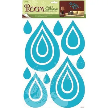 Samolepící dekorace Anděl Samolepky na zeď kapky 3D-EVA, modrý gliltr 1327, 49,5x29x0,4cm