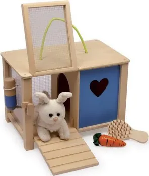Dřevěná hračka Legler Dřevěný kotec pro králíka