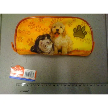 Penál Concorde Penál 1 zip kočka, pes Barva: Žlutá