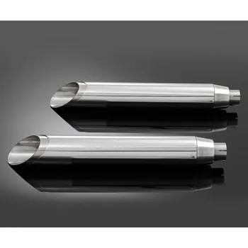 Koncovka výfuku Highway Hawk Výfukové koncovky / tlumiče Highway Hawk SLASHCUT, E-mark pro motocykly HARLEY-DAVIDSON FXDF Fat Bob, FXDWG Wide Glide, chrom Chrom