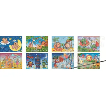 omalovánky Anděl Magické kreslení se štětcem 20x15cm 1699 Magické kreslení: 5. ZÁMEK