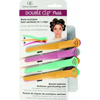 Dvojité klipsy do vlasů Olivia Garden, barevné - 4 ks (DC4PC) + dárek zdarma